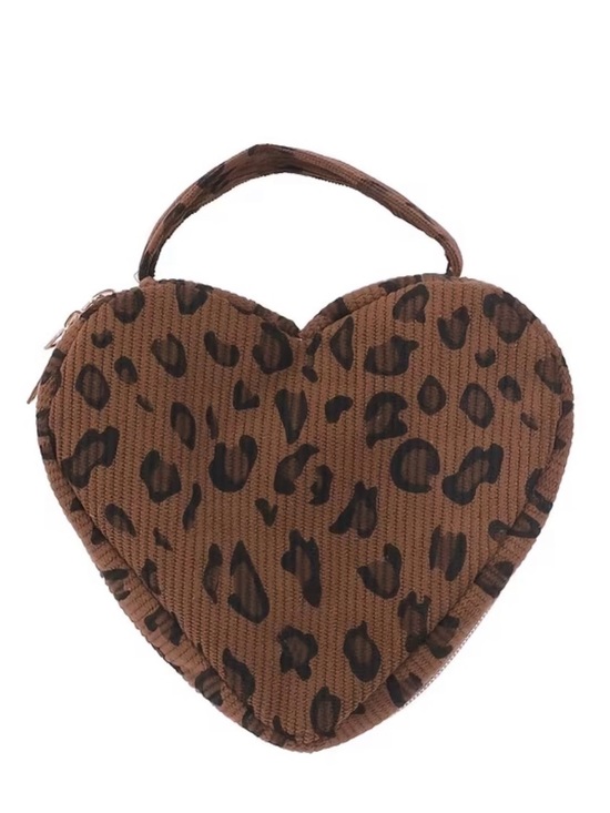 Accessories - Brown Leopard Print Cosmetic Bag